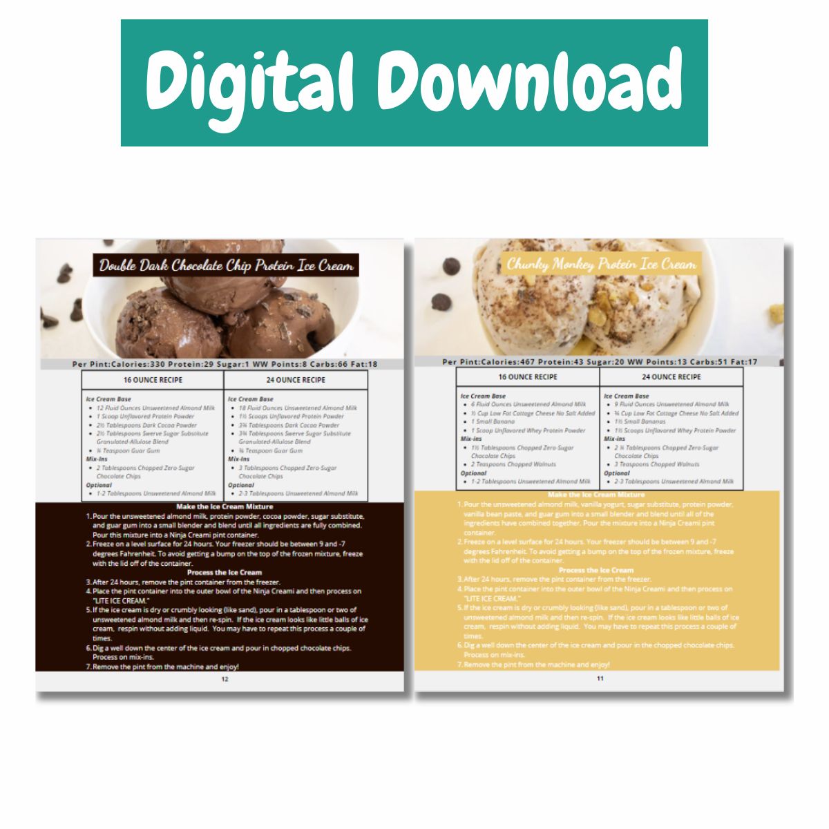 57 Protein Packed Ninja Creami Recipes-Digital Download