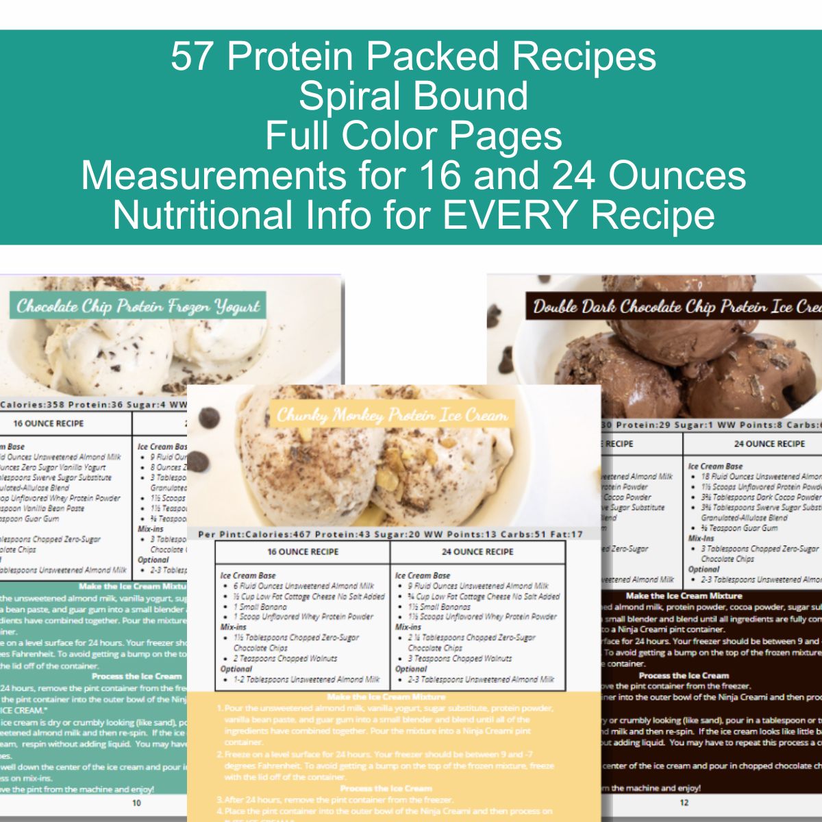 57 Protein Packed Ninja Creami Recipes-Physical Copy