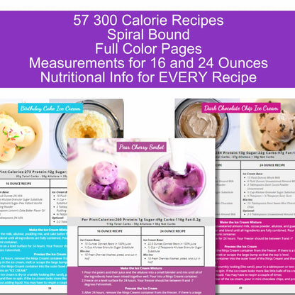 57 300 Calorie Ninja Creami Recipes-Physical Copy-Pre-Sale (Ships on approximately 10/12/2024)