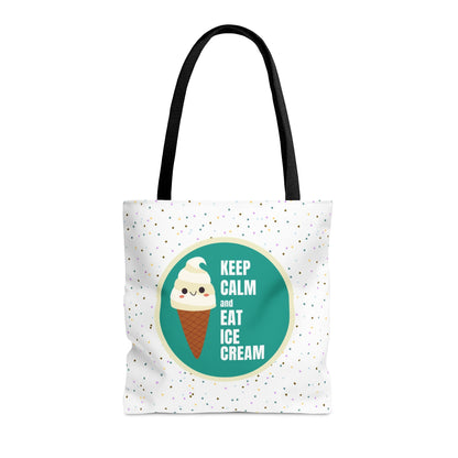 Keep Calm and Eat Ice Cream- Tote Bag