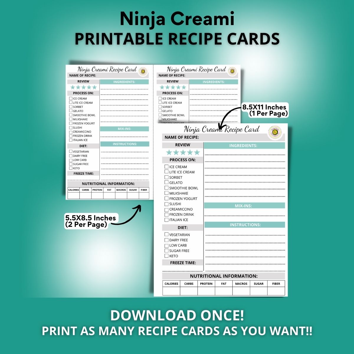 My Ninja Creami Recipe Book-Print at Home