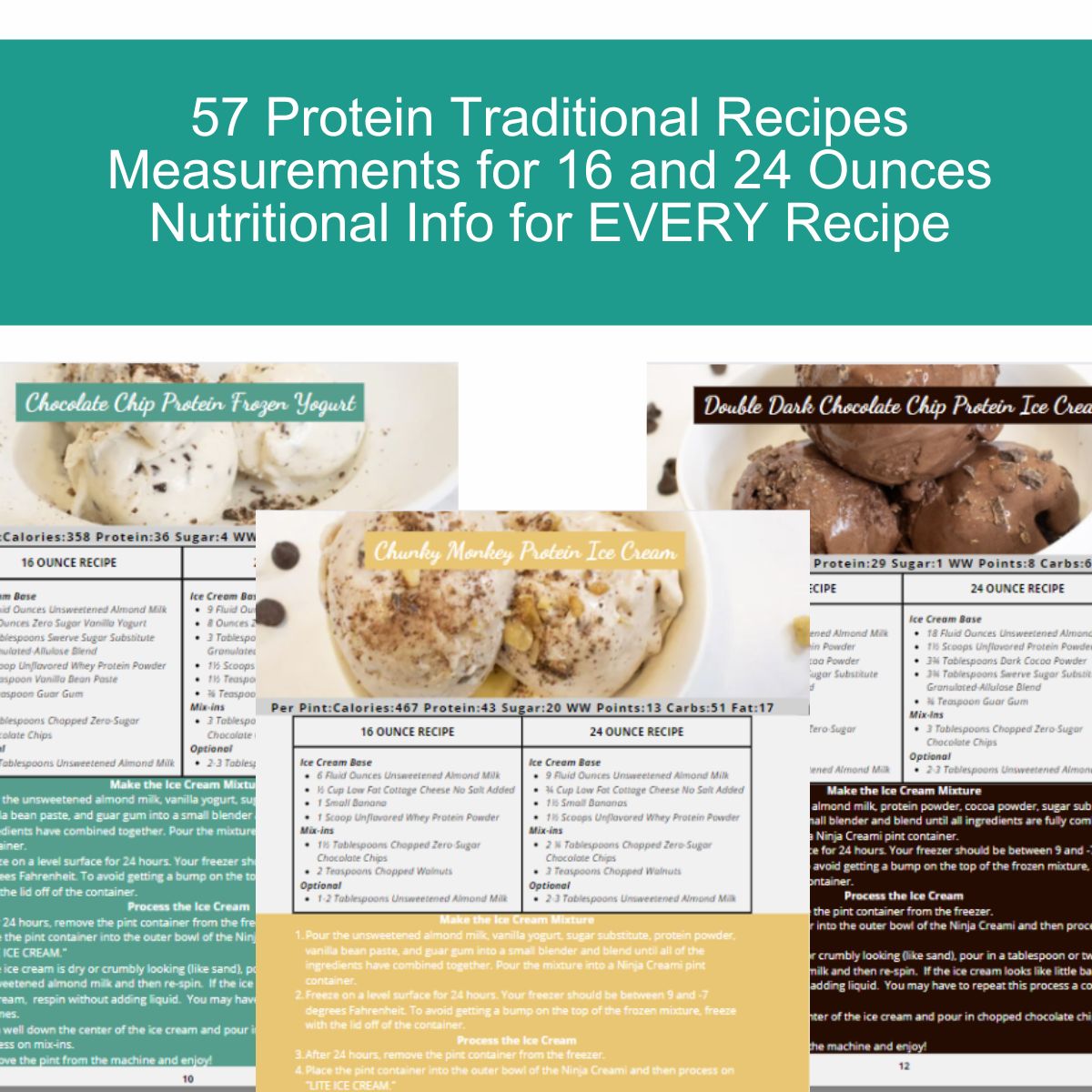 57 Protein Packed Ninja Creami Recipes-Digital Download