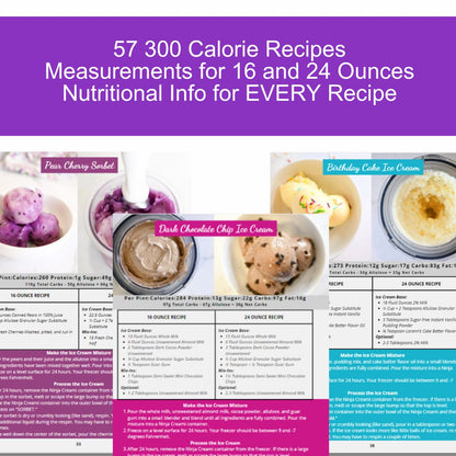 57 300 Calorie Ninja Creami Recipes-Digital Download